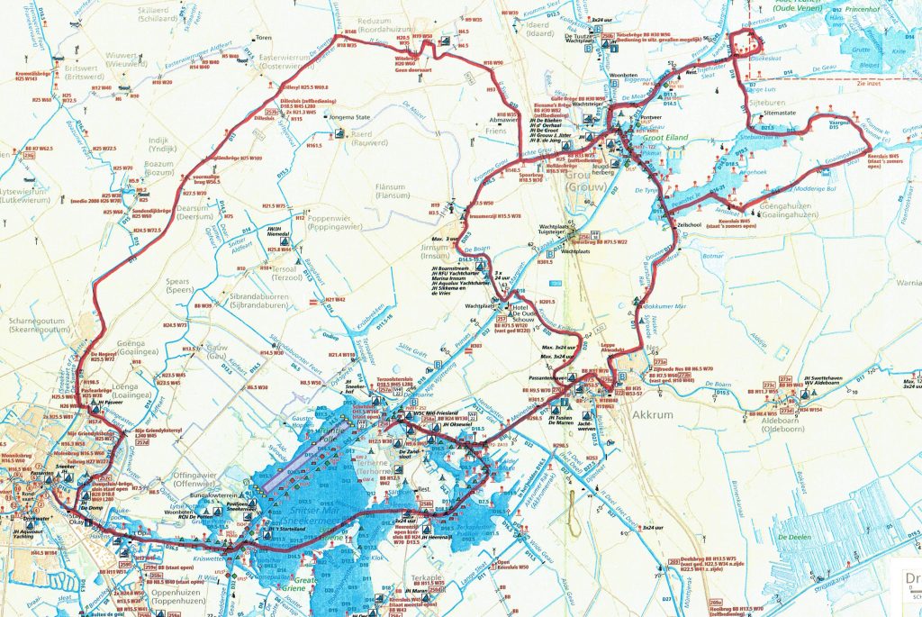 Vaarroute Grou Sneek